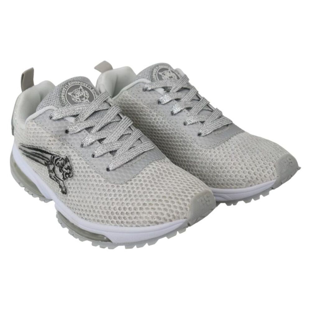 Plein Sport Silver Polyester Gretel Sneakers Women's Shoes